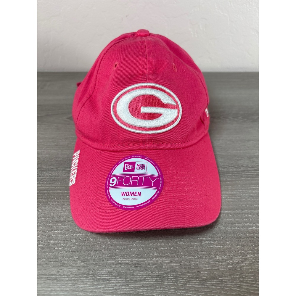 New Era 9FORTY Green Bay Packers Womens Pink Adjustable Hat NFL OSFM 4503000